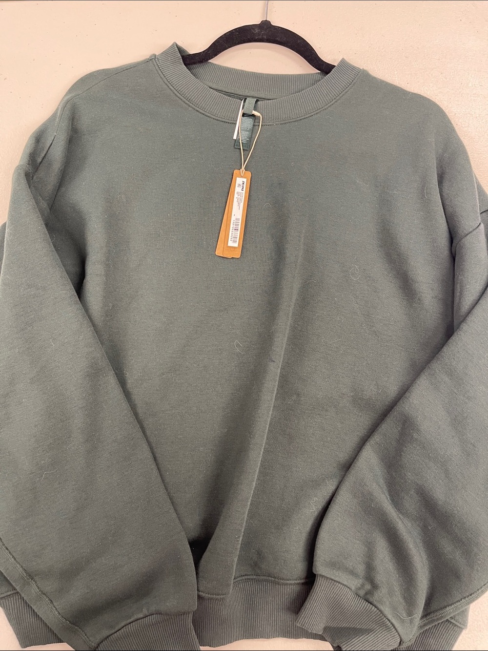 SKIMS Crewneck Sweatshirt in Sage